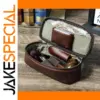 Genuine Leather Tobacco Pipe Bag in Coffee