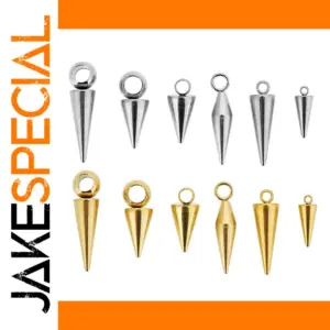 Stainless Steel Cone Charms Set of 10