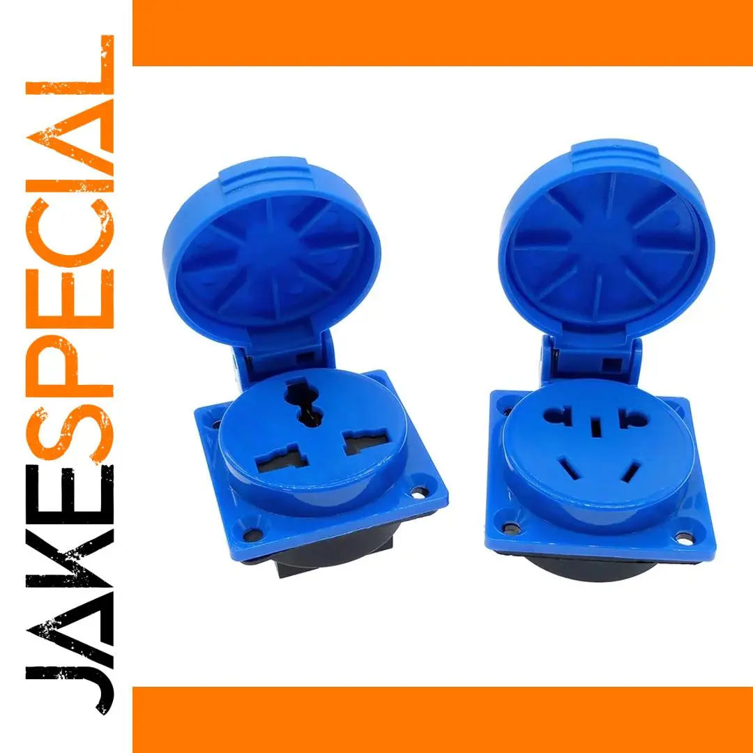 Waterproof Industrial Safety Power Socket 220-250V, 10A 1 Waterproof Industrial Safety Power Socket 220-250V, 10A