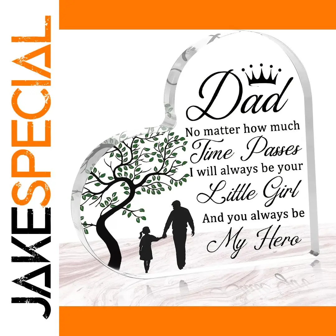 Heart-Shaped Acrylic Plaque for Fathers 1 Heart-Shaped Acrylic Plaque for Fathers