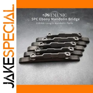 Ebony Mandolin Bridge Set - 5 Pack