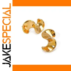 Gold-Tone Stainless Steel Geometric Earrings