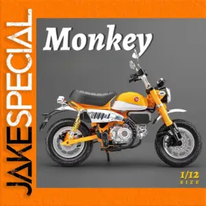 Vibrant Yellow Honda Monkey JH-70 Diecast Model