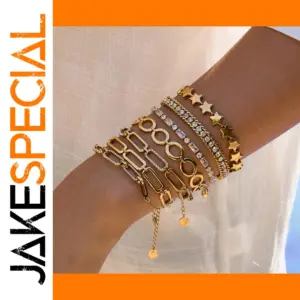 Stainless Steel Star Bracelet for Men & Women