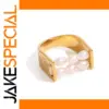 Elegant Gold Stainless Steel Ring for Men & Women