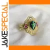 Vintage Green Zircon Beaded Fashion Ring