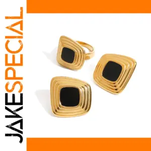 Modern Geometric Stainless Steel Earrings Set