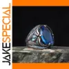 Vintage Men’s Ring with Blue Zircon