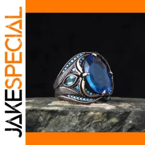 Vintage Men’s Ring with Blue Zircon