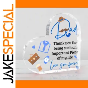 Heart-Shaped Acrylic Dad Plaque