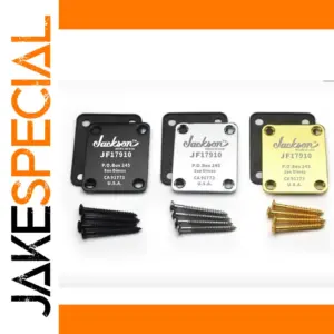 Jackson JF17910 Metal Guitar Neck Plate in Black, Silver, Gold