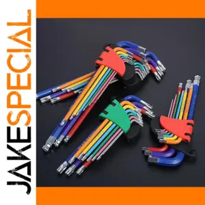 Durable 9-Piece Hex Key Set with Case