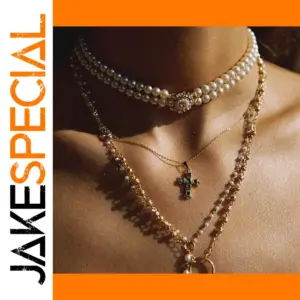 Gold Stainless Steel Cross Necklace JDN2407042