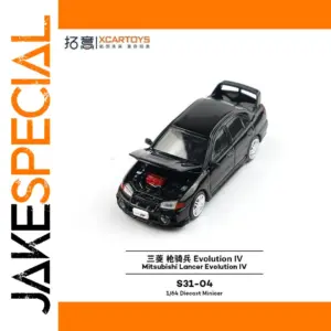 Black Mitsubishi Lancer Evo IV 1:64 Diecast Model