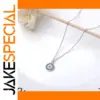 Silver Zircon Pendant Necklace for Women