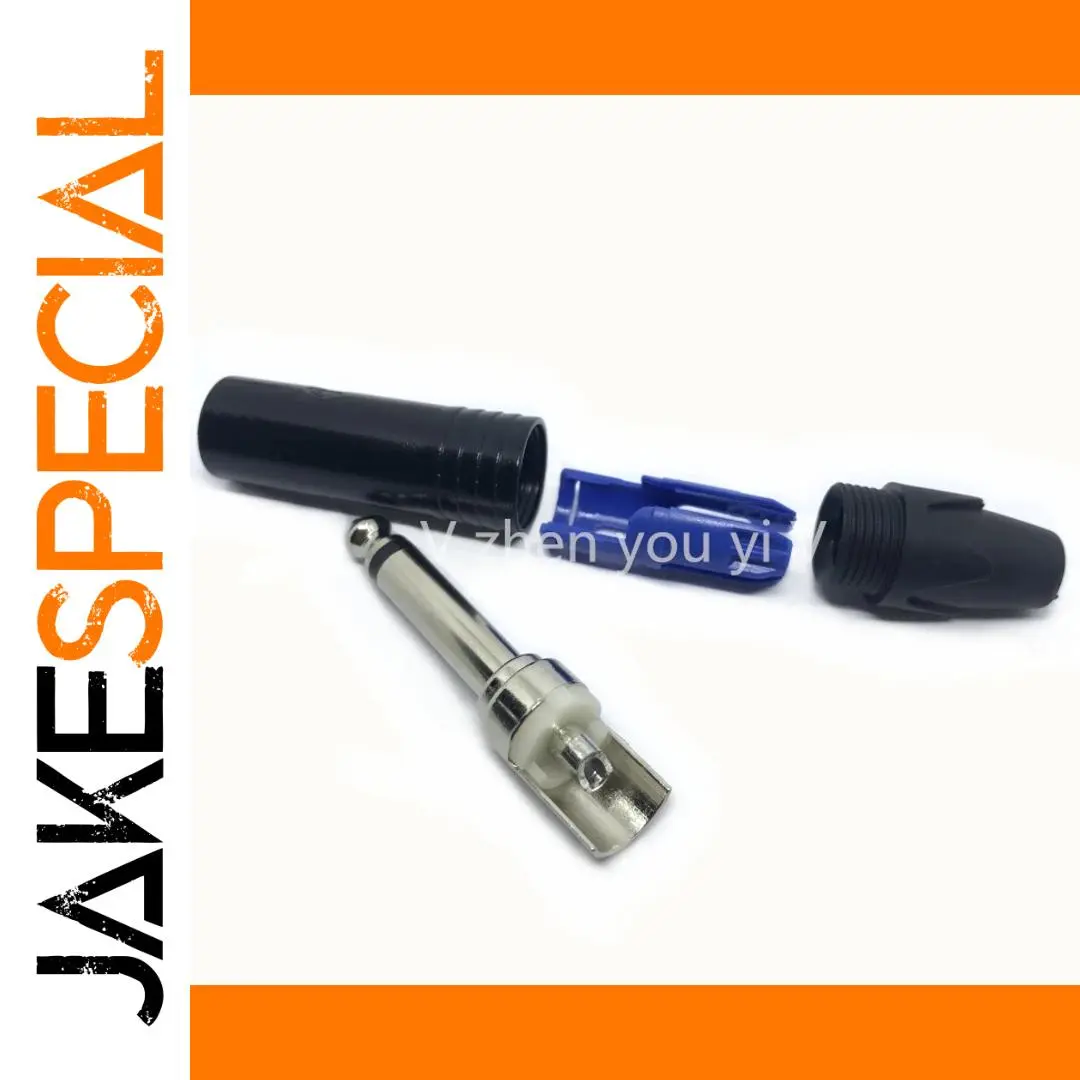 Disassembled 3-Pole 6.35mm Jack Plug Kit 1 Disassembled 3-Pole 6.35mm Jack Plug Kit