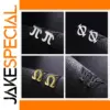 Greek Letter Stainless Steel Earrings for Sensitive Skin