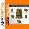 Khaki Tactical Car Seat Organizer with MOLLE Pouches