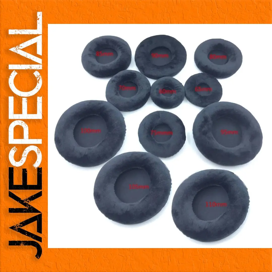 Black Velvet Ear Cushions for Headphones 1 Black Velvet Ear Cushions for Headphones