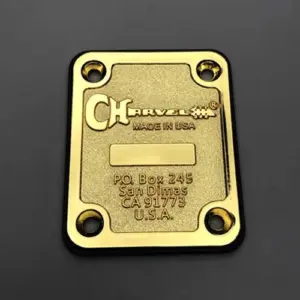 Charvel Gold/Chrome Guitar Neck Plate with Logo 9 031386d0b99a43f885146628 upscaled