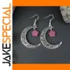 Vintage Moon Earrings in Silver Tone