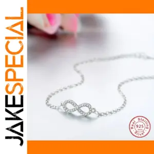 Rose Gold Infinity Silver Bracelet for Women