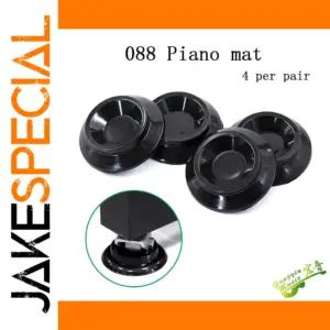 Black Piano Foot Mats Set for Upright Pianos