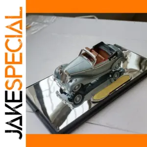 Vintage Silver Convertible Model Car with Defects