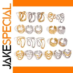 Modern Stainless Steel Geometric Ring