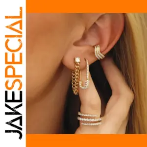 Elegant Stainless Steel Gold and Silver Ear Cuff