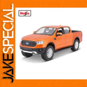 Vibrant Orange Ford Ranger 1:24 Die-Cast Model