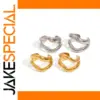 Stainless Steel Wavy Ear Clips for Men Women