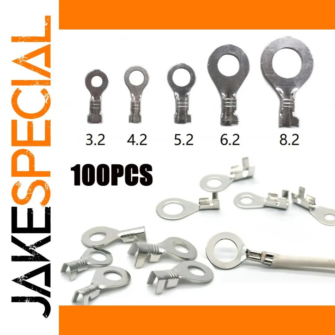 Brass Non-Insulated Ring Terminals Set 1 Brass Non-Insulated Ring Terminals Set