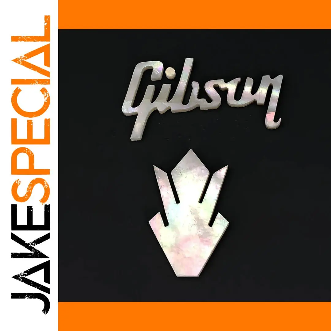 Mother of Pearl Gibson Logo Inlay for Guitar 1 Mother of Pearl Gibson Logo Inlay for Guitar