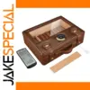 Stylish Travel Cigar Humidor with Glass Top