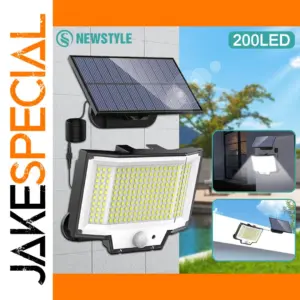 Solar Floodlight with 288 LEDs for Large Areas