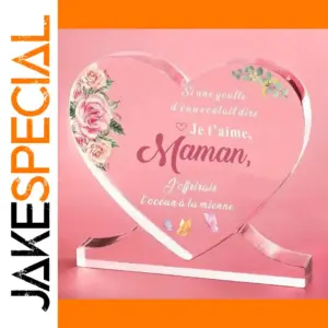 Heart-Shaped Acrylic Mother’s Day Plaque