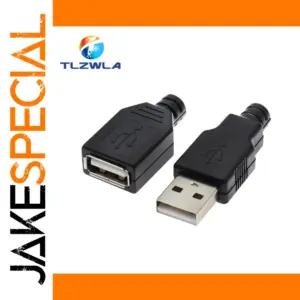 10-Pack USB Type-A Male & Female Connectors Set