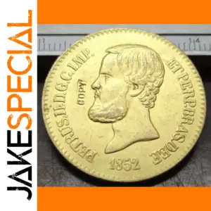 Detailed Brazil 20000 Reis Coin Replica 1851-1852