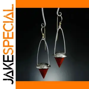 Vintage Gyroscopic Geometric Earrings in Silver or Gold