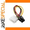 Molex Big 4Pin to 6Pin Power Extension Cable