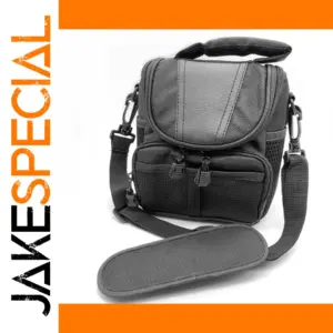 Black Camera Bag with Adjustable Strap