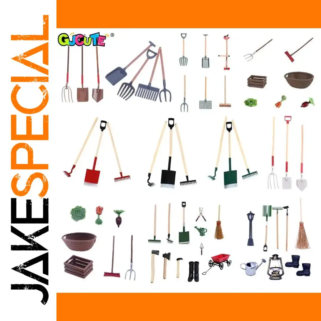 Miniature Farm Tool Set for Dollhouses 1 Miniature Farm Tool Set for Dollhouses