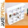 White Miniature Dollhouse Bookcase with 16 Compartments