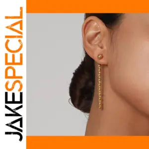 Elegant Gold Stainless Steel Earrings Set