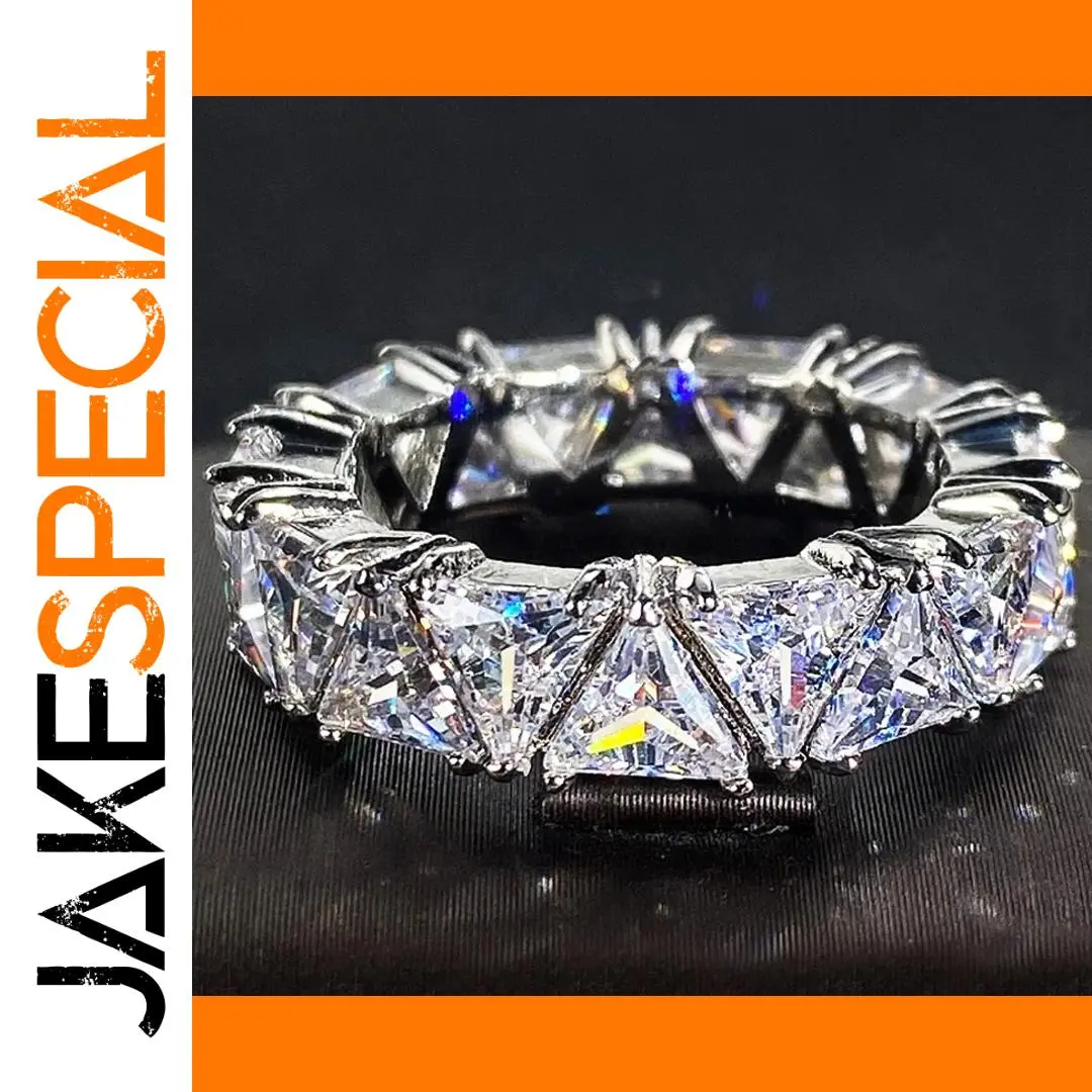 Geometric Zircon Gold-Filled Ring (Sizes 5-12) 1 Geometric Zircon Gold-Filled Ring (Sizes 5-12)