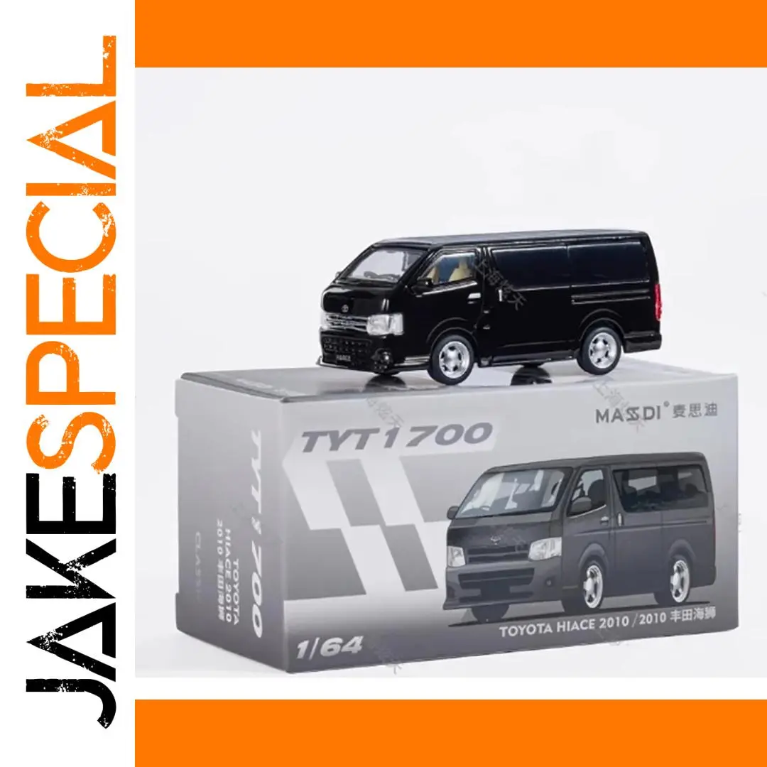 1/64 Scale Black Toyota Hiace Model by MASSDI 1 1/64 Scale Black Toyota Hiace Model by MASSDI