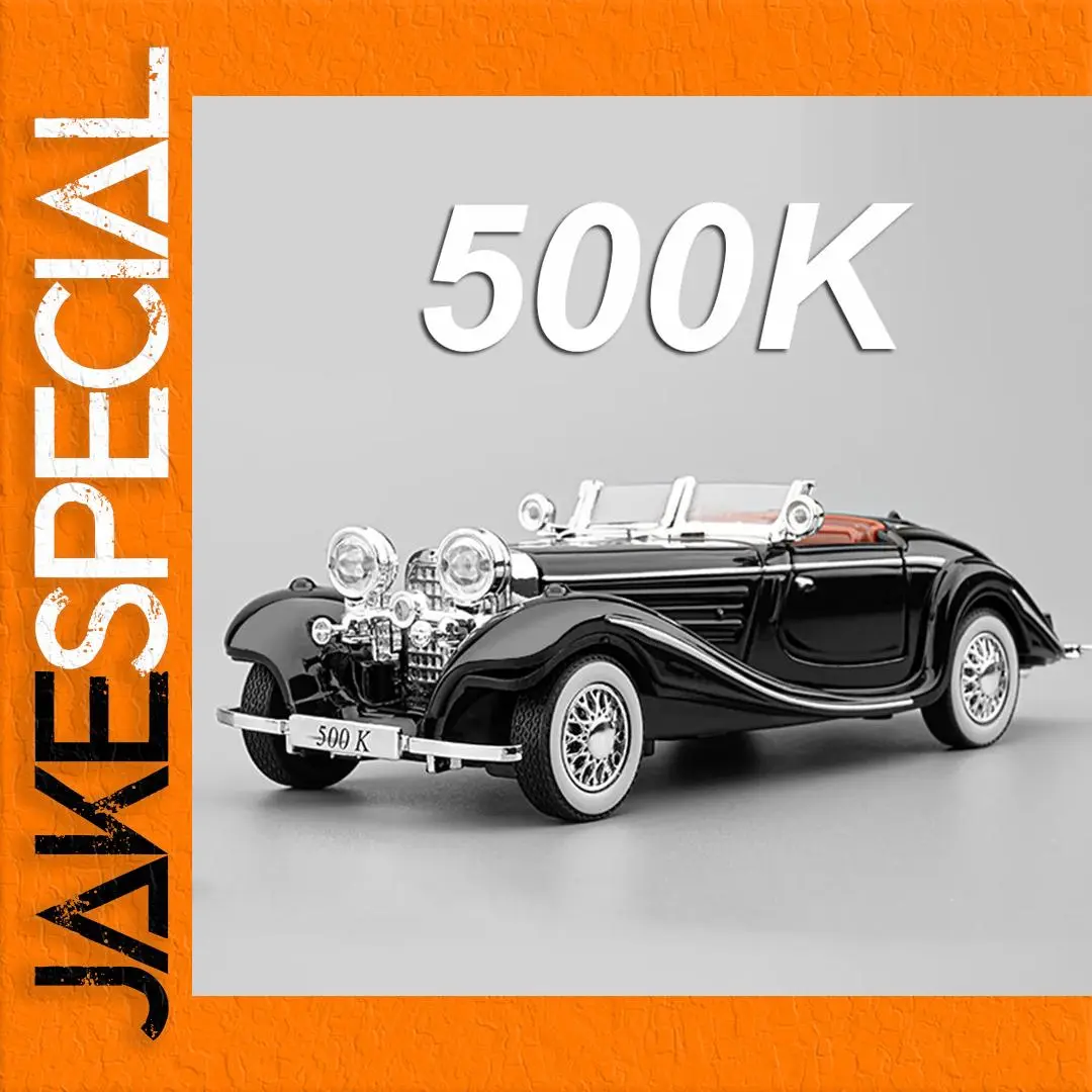 Vintage 1:32 Scale Diecast Car Model with Lights 1 Vintage 1:32 Scale Diecast Car Model with Lights