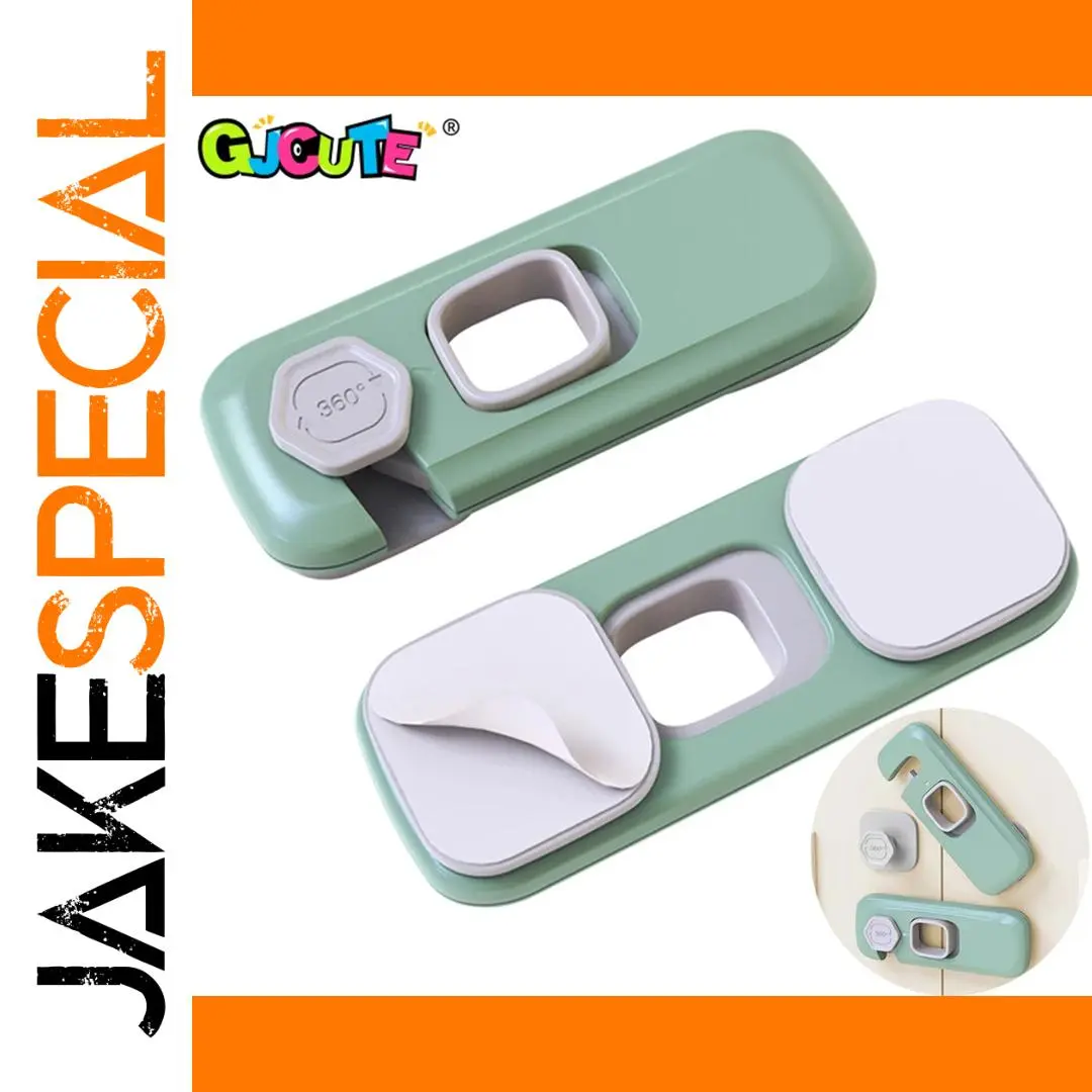 Child Safety Cabinet Lock - Gray & Green 1 Child Safety Cabinet Lock - Gray & Green