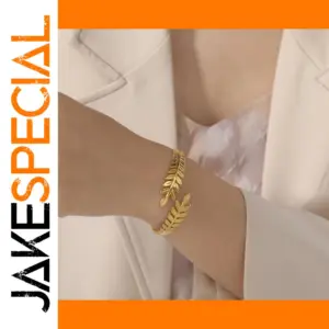 Laurel Leaf Stainless Steel Bracelet for Women